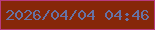 文字の大きさ：5、枠の色：b83a7f、背景の色：862709、文字の色：6672a4 無料ブログパーツのブログ時計