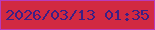 文字の大きさ：3、枠の色：b83abc、背景の色：d12942、文字の色：3c1f84 無料ブログパーツのブログ時計