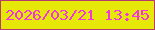 文字の大きさ：1、枠の色：b83b6f、背景の色：e6e907、文字の色：f235e1 無料ブログパーツのブログ時計