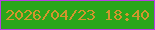 文字の大きさ：5、枠の色：b83ee4、背景の色：2aa61b、文字の色：d2952d 無料ブログパーツのブログ時計