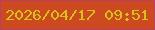 文字の大きさ：3、枠の色：b83f65、背景の色：cd4a21、文字の色：d7c21c 無料ブログパーツのブログ時計