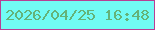 文字の大きさ：4、枠の色：b83f94、背景の色：71fbf4、文字の色：64b378 無料ブログパーツのブログ時計