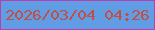 文字の大きさ：5、枠の色：b840ae、背景の色：609de4、文字の色：c14f43 無料ブログパーツのブログ時計