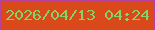 文字の大きさ：4、枠の色：b8419b、背景の色：d94919、文字の色：83d368 無料ブログパーツのブログ時計