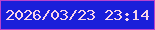 文字の大きさ：4、枠の色：b842cd、背景の色：1a1fda、文字の色：f9d5e9 無料ブログパーツのブログ時計