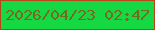 文字の大きさ：3、枠の色：b8441c、背景の色：16d842、文字の色：726b20 無料ブログパーツのブログ時計