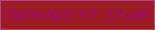 文字の大きさ：4、枠の色：b84471、背景の色：9b1d21、文字の色：9e067e 無料ブログパーツのブログ時計