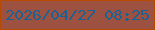 文字の大きさ：3、枠の色：b84901、背景の色：9c5141、文字の色：1c6193 無料ブログパーツのブログ時計