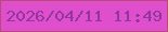 文字の大きさ：5、枠の色：b84b73、背景の色：df4ecb、文字の色：91359f 無料ブログパーツのブログ時計
