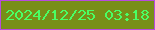文字の大きさ：1、枠の色：b84bde、背景の色：788f18、文字の色：4aff64 無料ブログパーツのブログ時計