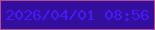 文字の大きさ：1、枠の色：b84c93、背景の色：32109d、文字の色：4e16fc 無料ブログパーツのブログ時計