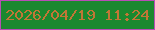 文字の大きさ：1、枠の色：b84db5、背景の色：1b882f、文字の色：c27636 無料ブログパーツのブログ時計