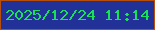 文字の大きさ：3、枠の色：b84e0b、背景の色：213198、文字の色：18e058 無料ブログパーツのブログ時計