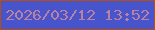 文字の大きさ：2、枠の色：b84e0d、背景の色：4854cc、文字の色：ba82a0 無料ブログパーツのブログ時計