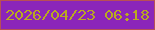 文字の大きさ：2、枠の色：b84f56、背景の色：8b25ba、文字の色：b9a920 無料ブログパーツのブログ時計