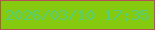 文字の大きさ：5、枠の色：b85056、背景の色：86ca10、文字の色：54d07d 無料ブログパーツのブログ時計