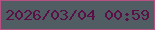 文字の大きさ：5、枠の色：b85183、背景の色：505e64、文字の色：5a0f46 無料ブログパーツのブログ時計