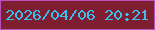 文字の大きさ：3、枠の色：b851be、背景の色：7f1e31、文字の色：3cbfed 無料ブログパーツのブログ時計