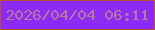 文字の大きさ：5、枠の色：b85238、背景の色：8e2af6、文字の色：b3789b 無料ブログパーツのブログ時計
