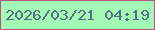 文字の大きさ：1、枠の色：b8557a、背景の色：a4f8b6、文字の色：537181 無料ブログパーツのブログ時計