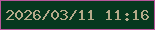 文字の大きさ：3、枠の色：b8569b、背景の色：06381e、文字の色：b5aa8a 無料ブログパーツのブログ時計
