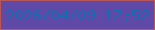 文字の大きさ：4、枠の色：b85759、背景の色：614aa7、文字の色：146cb1 無料ブログパーツのブログ時計