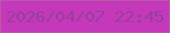 文字の大きさ：4、枠の色：b859a4、背景の色：c538bc、文字の色：964097 無料ブログパーツのブログ時計