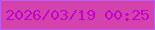 文字の大きさ：1、枠の色：b85cfb、背景の色：d343ab、文字の色：c002cd 無料ブログパーツのブログ時計