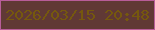 文字の大きさ：4、枠の色：b85d99、背景の色：603935、文字の色：75580e 無料ブログパーツのブログ時計