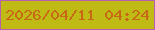 文字の大きさ：1、枠の色：b85faf、背景の色：bfbb14、文字の色：c66815 無料ブログパーツのブログ時計