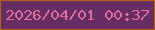 文字の大きさ：1、枠の色：b86016、背景の色：662d63、文字の色：dd6da1 無料ブログパーツのブログ時計