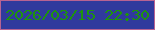 文字の大きさ：5、枠の色：b86392、背景の色：303a9d、文字の色：1e940d 無料ブログパーツのブログ時計