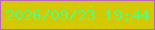 文字の大きさ：1、枠の色：b869b5、背景の色：d3c903、文字の色：54fe7d 無料ブログパーツのブログ時計