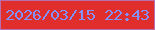 文字の大きさ：4、枠の色：b86fae、背景の色：e02e2d、文字の色：8391fa 無料ブログパーツのブログ時計