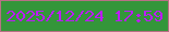 文字の大きさ：3、枠の色：b87085、背景の色：34963a、文字の色：bc1bf9 無料ブログパーツのブログ時計