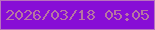 文字の大きさ：5、枠の色：b871be、背景の色：870dd6、文字の色：b775a2 無料ブログパーツのブログ時計