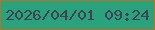 文字の大きさ：4、枠の色：b8731d、背景の色：2aa27e、文字の色：44404f 無料ブログパーツのブログ時計