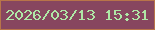 文字の大きさ：4、枠の色：b87449、背景の色：87465f、文字の色：afe8a6 無料ブログパーツのブログ時計