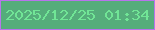 文字の大きさ：3、枠の色：b874ec、背景の色：55ad7b、文字の色：71e596 無料ブログパーツのブログ時計