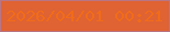 文字の大きさ：2、枠の色：b87584、背景の色：df6333、文字の色：f16b19 無料ブログパーツのブログ時計