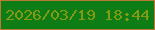 文字の大きさ：1、枠の色：b87937、背景の色：0f7d15、文字の色：859a13 無料ブログパーツのブログ時計