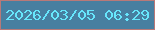 文字の大きさ：4、枠の色：b87978、背景の色：477fa0、文字の色：67e6fc 無料ブログパーツのブログ時計