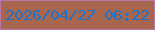 文字の大きさ：2、枠の色：b879a7、背景の色：a8664f、文字の色：1a74ce 無料ブログパーツのブログ時計