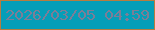 文字の大きさ：4、枠の色：b87c3f、背景の色：059eb8、文字の色：7b7e97 無料ブログパーツのブログ時計