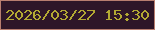 文字の大きさ：3、枠の色：b87e6f、背景の色：2e1628、文字の色：b3a933 無料ブログパーツのブログ時計