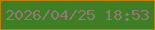 文字の大きさ：2、枠の色：b8800d、背景の色：3f7f23、文字の色：927877 無料ブログパーツのブログ時計