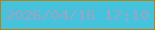 文字の大きさ：5、枠の色：b8810f、背景の色：46c3dc、文字の色：9ea4c0 無料ブログパーツのブログ時計
