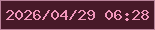 文字の大きさ：2、枠の色：b88299、背景の色：471928、文字の色：f196bc 無料ブログパーツのブログ時計