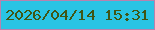 文字の大きさ：5、枠の色：b882ae、背景の色：29c4e4、文字の色：405615 無料ブログパーツのブログ時計