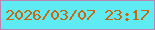 文字の大きさ：5、枠の色：b885b3、背景の色：5eebf3、文字の色：cb650c 無料ブログパーツのブログ時計